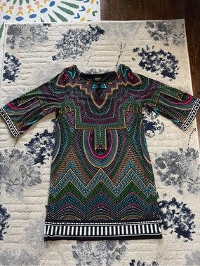 Laundry By Shelli Segal Multicolor Geometric Print Dress